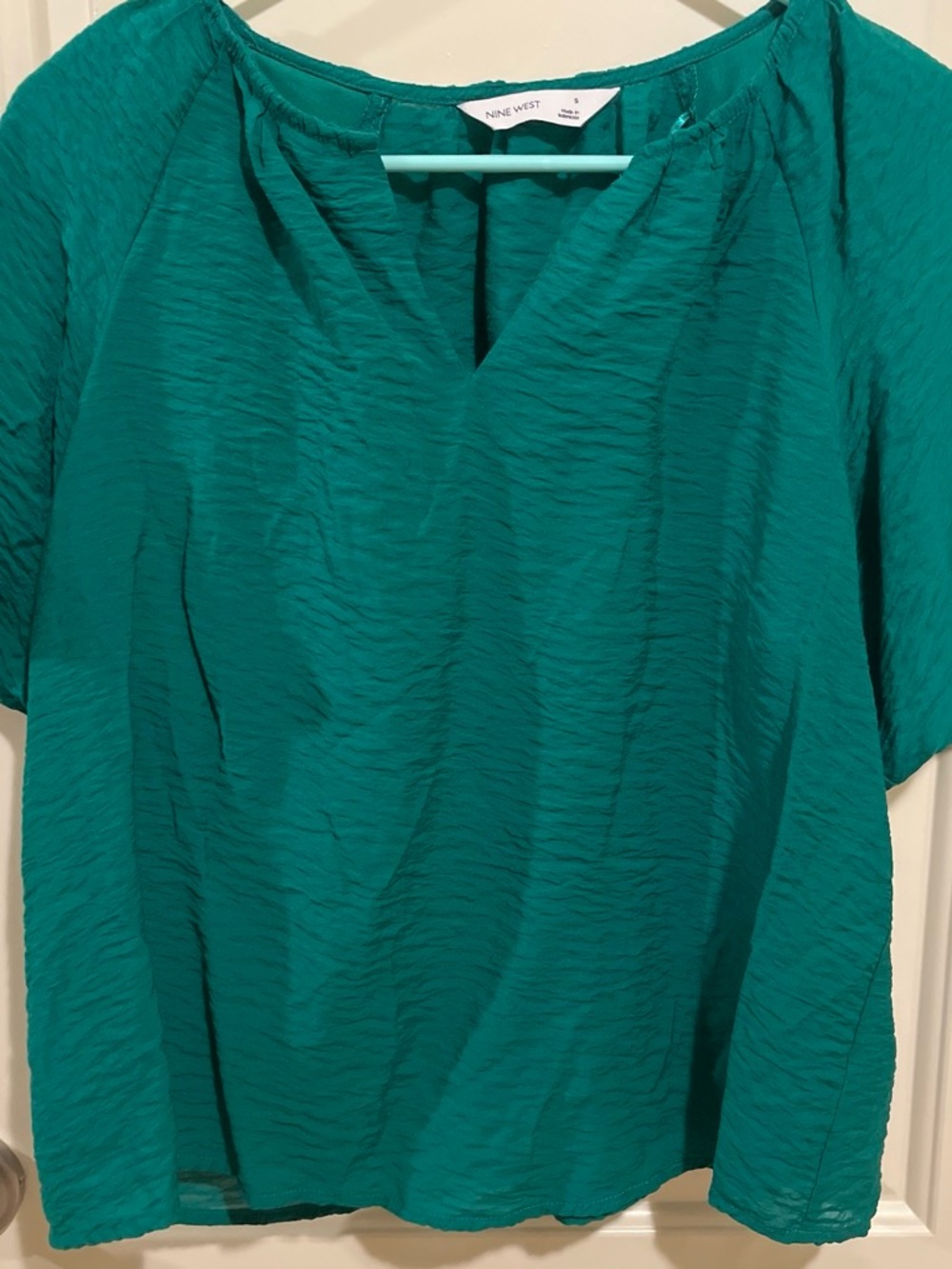 Nine West Emerald Women's Short Sleeve Blouse